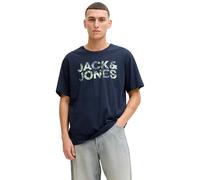 JACK & JONES T-Shirt avec Logo Jjejeff SS SN, Sky Captain, XS Homme, Sky Captain, X-Small
