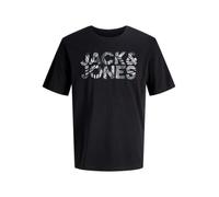 JACK & JONES T-Shirt avec Logo Jjejeff SS Sn, Noir, S