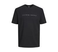 JACK & JONES T-Shirt Basique avec Imprimé du Logo, Col Rond, Manches Courtes - Taille Plus Oversize - JJESTAR, Couleurs:Noir, Size:8XL