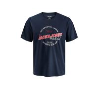 JACK & JONES T-Shirt bleu nuit / rouge vif / blanc, Taille S