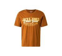 JACK & JONES T-Shirt caramel / jaune pastel / blanc, Taille XL