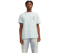 JACK & JONES Jornoto Graphic Chest Tee SS C.n Ln T-Shirt, Skylight, XL Homme