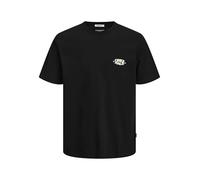 JACK & JONES T-Shirt Homme imprimé Jortavira Type Back Teess Crew Neck Oc25, Noir, S