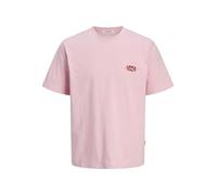 JACK & JONES T-Shirt Homme imprimé Jortavira Type Back Teess Crew Neck Oc25, Rose marbré, M