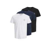 JACK & JONES T-Shirt 'Jaxon' bleu marine / noir / blanc, Taille XL