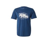 JACK & JONES T-Shirt 'JCOGRID' gentiane / gris / blanc, Taille L