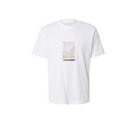 JACK & JONES T-Shirt 'JCOSAGO' sable / noir / blanc, Taille L