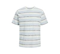 JACK & JONES T-Shirt 'JJBIRK' bleu nuit / bleu clair / blanc, Taille M