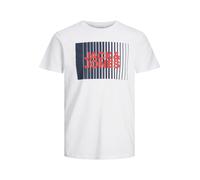 JACK & JONES T-Shirt 'JJCorp' bleu marine / rouge / blanc, Taille L