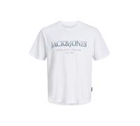 JACK & JONES T-Shirt 'JJDevin Daytona' saphir / blanc, Taille L
