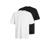 JACK & JONES T-Shirt 'JJEBRADLEY' bleu foncé / blanc, Taille XXL