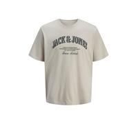 JACK & JONES T-Shirt 'JJEDenver' gris clair / noir, Taille XL