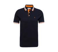 JACK & JONES T-Shirt 'JJEPaulos' bleu nuit / orange / blanc, Taille M