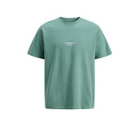 JACK & JONES T-Shirt 'JJESoho' aqua / blanc, Taille XL