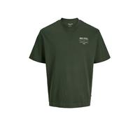 JACK & JONES T-Shirt 'JJEUrban Edge Studio' bleu clair / jaune pastel / vert / blanc, Taille M