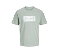 JACK & JONES T-Shirt 'JJHayato' bleu clair / roseau / blanc, Taille XXL