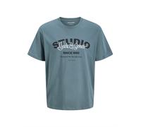 JACK & JONES T-Shirt 'JJYuki' bleu-gris / noir / blanc, Taille XS