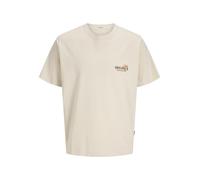 JACK & JONES T-Shirt 'JORAcapulco' crème / miel / sapin / lavande, Taille XL