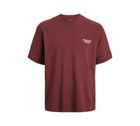 JACK & JONES T-Shirt Jorcambridge avec emblème Back Tee SS CN, Rouge tibétain, L