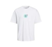 JACK & JONES T-Shirt Jordecal SS Crew Neck TG Ln pour Homme, Blanc éclatant., S