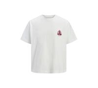 JACK & JONES T-Shirt 'JORMAINE' rouge ru lanc, Taille XS