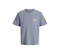 JACK & JONES T-Shirt 'JORMontauk' bleu pastel / roseau / abricot, Taille L