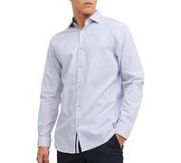 JACK & JONES T-shirt Jprblaparker Détails L/S Noos Homme Chemise de loisirs, Blanc - Coupe : Slim, M