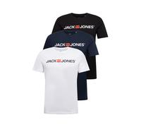 JACK & JONES T-Shirt marine / rouge / noir / blanc, Taille XS