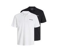 JACK & JONES T-Shirt noir / blanc perle, Taille L