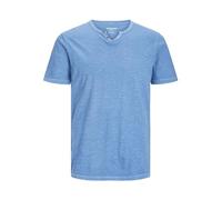 Jack & Jones T-Shirt pour Homme à col divisé chiné, Pacific Coast, S