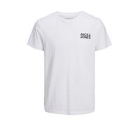 JACK & JONES T-shirt pour homme avec logo grande taille, Blanc., 8XL