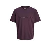 JACK & JONES T-Shirt pour Homme avec Logo Grande Taille, Prune, 5XL