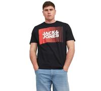 Jack & Jones T-Shirt pour Homme avec Logo Play SS O-N PLS, Blanc, 7XL