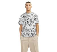JACK & JONES T-Shirt pour Homme imprimé sur Tout Le pourtour du Cou, Cloud Dancer, S