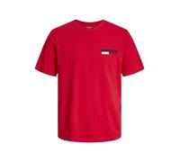 JACK & JONES T-Shirt rouge / noir / blanc, Taille M