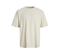 JACK & JONES T-Shirt uni à col Rond pour Homme, Beige Clair, XL