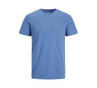 JACK & JONES T-Shirt uni à col Rond pour Homme, Bleu français, M