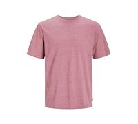 JACK & JONES T-Shirt uni à col Rond pour Homme, Rose Mesa - Détails : chiné, S