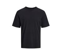 JACK & JONES T-Shirt uni pour Homme, Noir, M