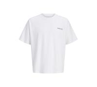 Jack & Jones Tee Jcoeterna Script Back Print T-Shirt SS Sa26, Blanc éclatant, S Hommes