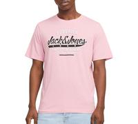JACK & JONES Tee O-Neck Jjelogo SS Ss25 Sn T-Shirt Rond à 2 col, Rose Tendre, S Hommes