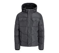 JACK & JONES Veste d’hiver gris foncé / blanc, Taille XS