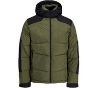 JACK & JONES Veste d’hiver 'Otis' olive / noir, Taille L