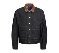 JACK & JONES Veste en jean pour homme, Bleu jeans foncé, M