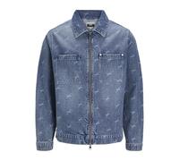 JACK & JONES Veste en Jean Vestes Col Italien Poignets ou Bas élastiqués Faded Denim L Faded Denim L