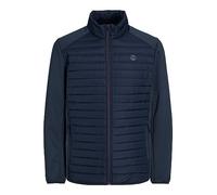 JACK & JONES Veste légèrement rembourrée pour homme - Veste légèrement rembourrée, Bleu marine/détail : manches à enfiler, L