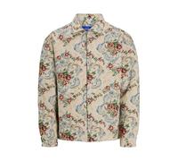 JACK & JONES Veste mi-saison 'JACKSON' sable / bleu clair / bourgogne / blanc, Taille S