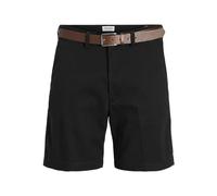 JACK & JONES W Belt Jpstmarco Jjfranco Short Chino avec Ceinture, Noir, M Hommes