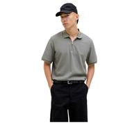 JACK & JONES Zip Jjeaustin Polo zippé SS Sn, Ultimate Grey, S Hommes