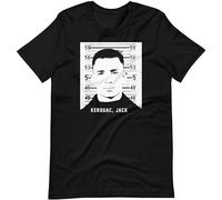 Jack Kerouac Author Graphic Tee Shirt Short-Sleeve Mens T-Shirt Black M